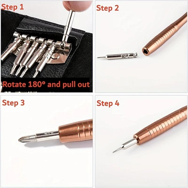 1 Set Screwdriver Set Cross Flat Head 25in 1 Small Screwdriver Set Mini Pocket Screwdriver Set For Repairing Electronic Products