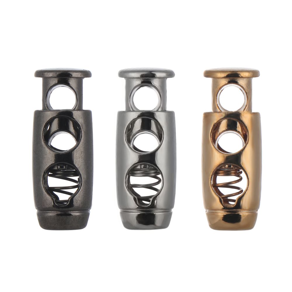 Шнурки для спортивной одежды, застежка-молния, фиксатор, шнур, металлический зажим, фиксаторы с двумя отверстиями