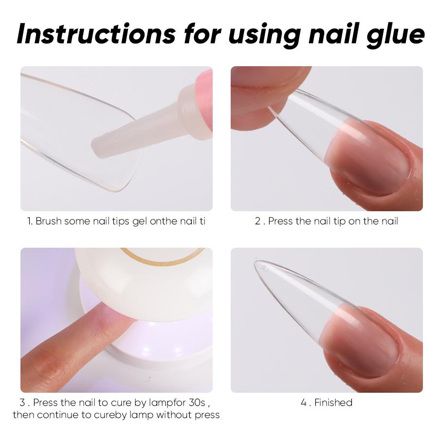 1 шт. DIY Press On Nails Доступный прочный клей для ногтей УФ-гель Акриловые типсы для ногтей Инструменты для дизайна ногтей