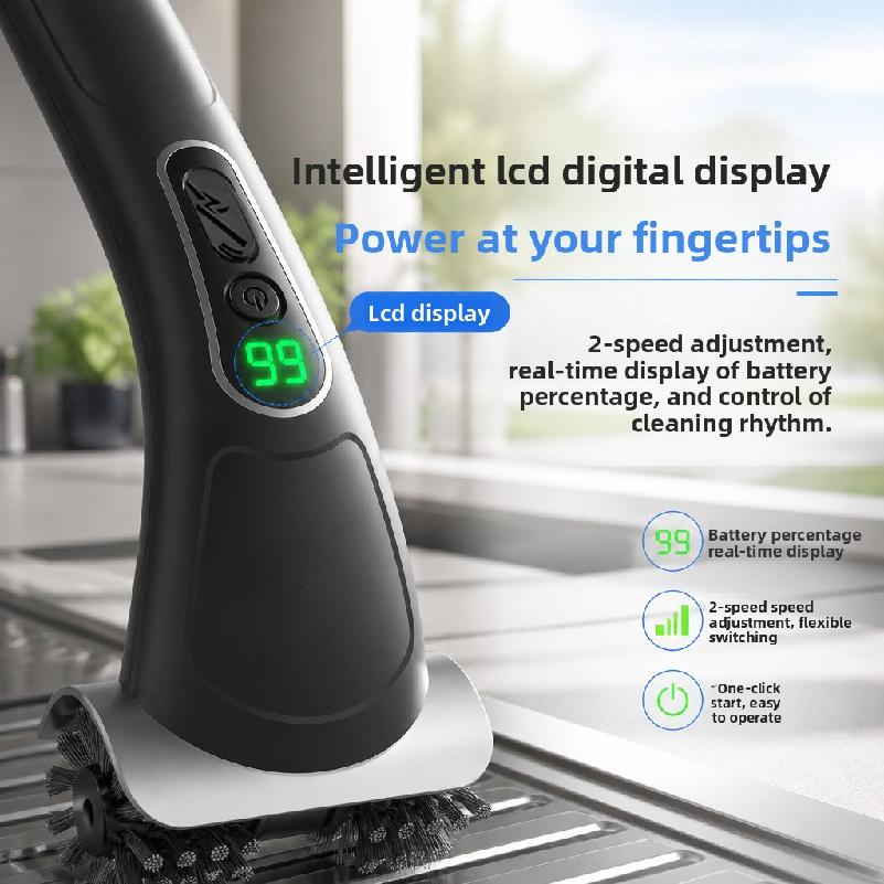 electric barbecue brush, stainless steel wire roller, rechargeable double-headed cleaning brush, outdoor barbecue grill cleaning