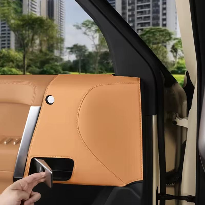 Для Chery iCAR V27 ICAUR V27 2026 Кожаные Защитные Наклейки на Панели Дверей Автомобиля Кожаная Накладка от Задевания Ногами Аксессуары для Интерьера