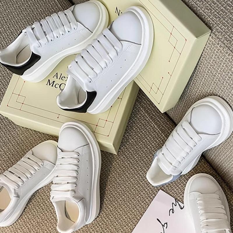 Little white shoes women's new couple leather inner height increase versatile small spring and summer thick baseplate shoes men