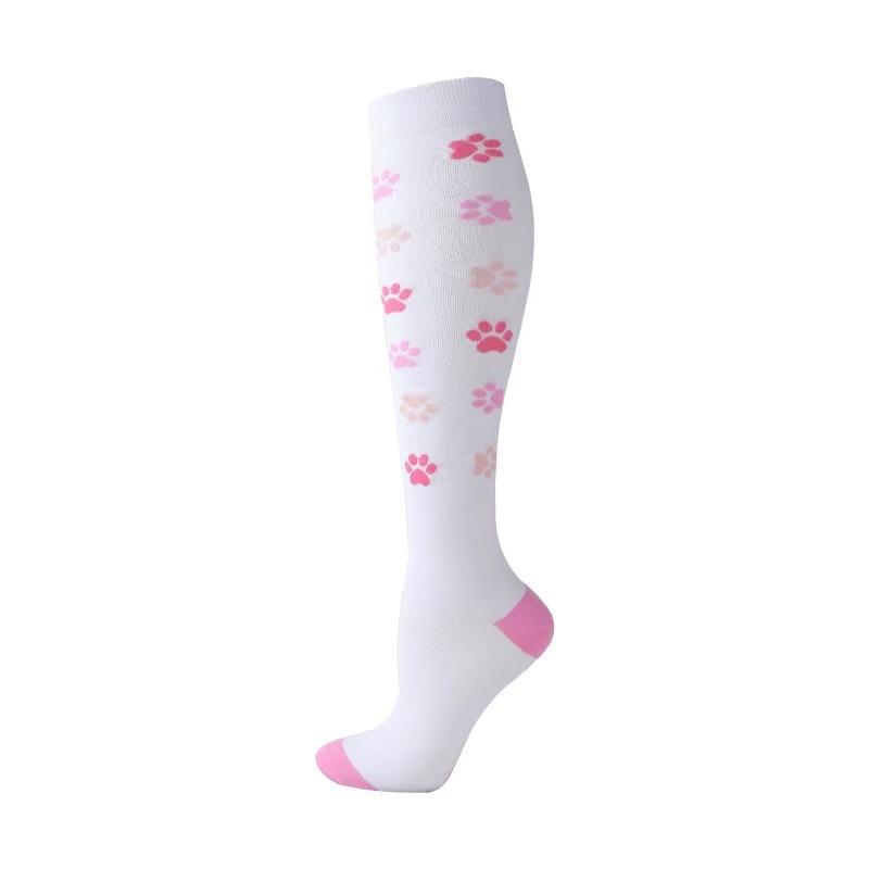 Unisex Compression Socks Calf Pressure Stockings Compresse Sports Marathon Varicose Veins Yoga Men Women Nurse Cartoon Pattern