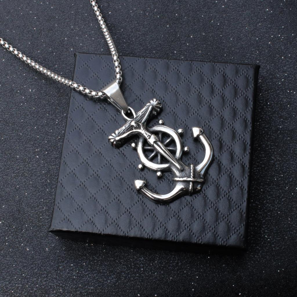 Аксессуары из нержавеющей стали Ожерелье Мужские ювелирные изделия Подвеска Navy Подвеска из титановой стали Якорь