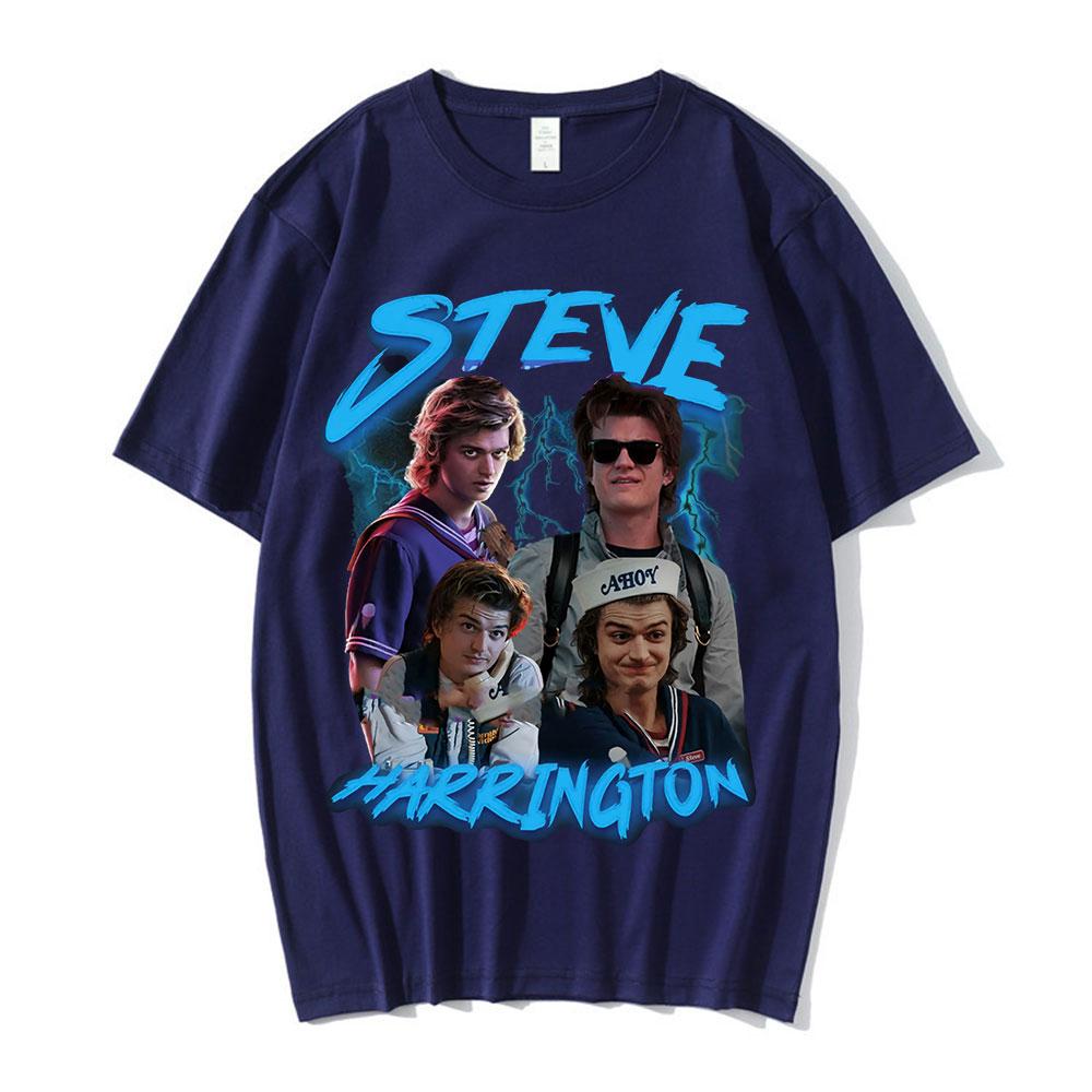 Steve Harrington Tshirts Unisexs Harajuku Graphics Print Tshirt Short Sleeve Cotton Oversize Streetwear Unisex T Shirt