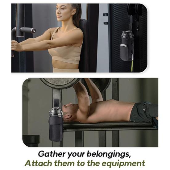 Магнитная сумка для бутылок в спортзале, держатель для бутылок с водой, сумка-переноска с карманом для телефона, пряжкой для полотенца, органайзер для спортивных принадлежностей для мужчин и женщин
