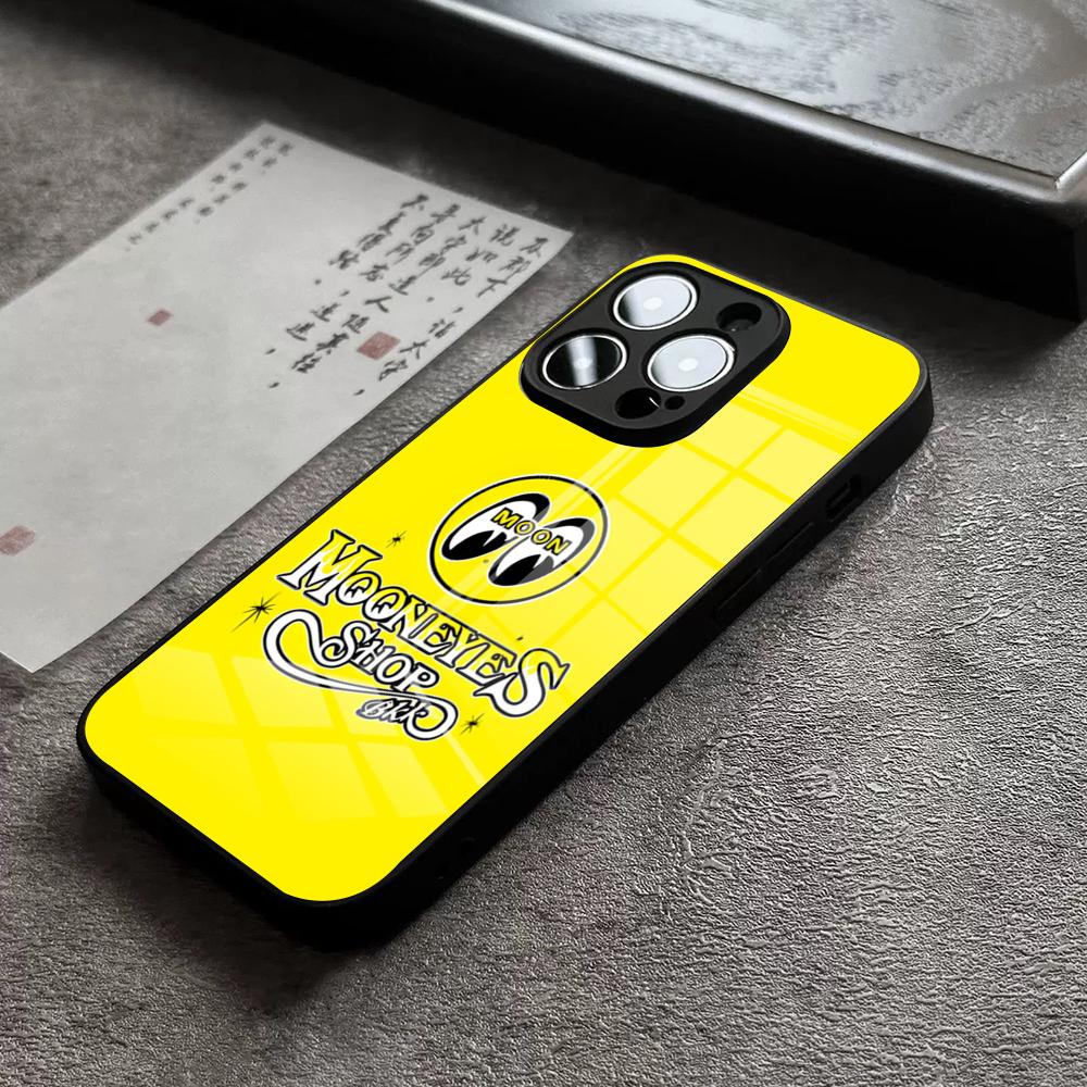Чехол для телефона «Глаза Луны» для iPhone 16 Pro Max 15 Plus 14 Pro 12 11 13 Mini X XR XS Max 8 7 Plus SE Стеклянная крышка