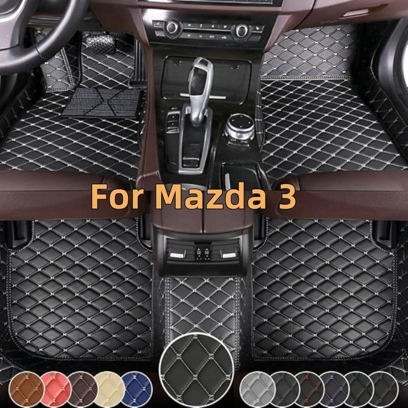 Автомобильные коврики для Mazda 3 2006- Кожаные коврики на весь пол Автомобильные коврики Роскошные вкладыши в салон Аксессуары для интерьера