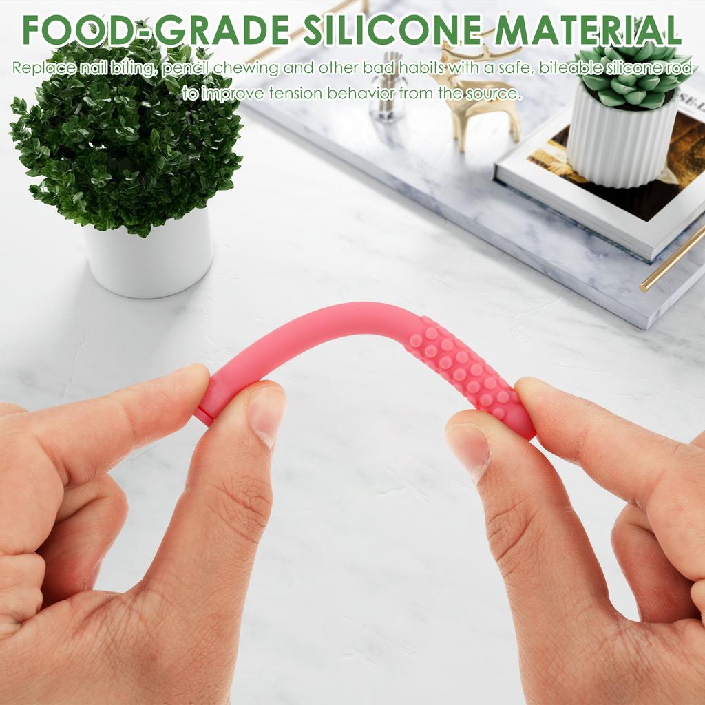 3Pcs Chewable Essential Oil Breath Stick Portable Silicone Breather Quit Smoking with Essential Oil for Aromatherapy On The