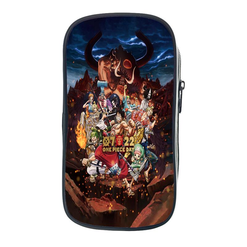Цельная сумка-карандаш Зоро Луффи Чоппер Эйс, школьные чехлы для юридических школ, кавайная сумка-держатель для канцелярских принадлежностей, чехол для ручек, школьные принадлежности для студентов
