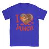 Unisex I Love Punch Cute Baby Monkey Heart T Shirt  Pure Cotton Tops Funny Short Sleeve Round Collar Tees Gift Idea TShirt