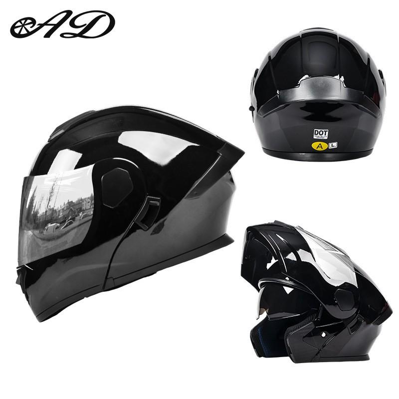 Full Face Motorcycle Helmet With Flip-Up Visor Men Women All Season ABS Safety Certified 3C DOT