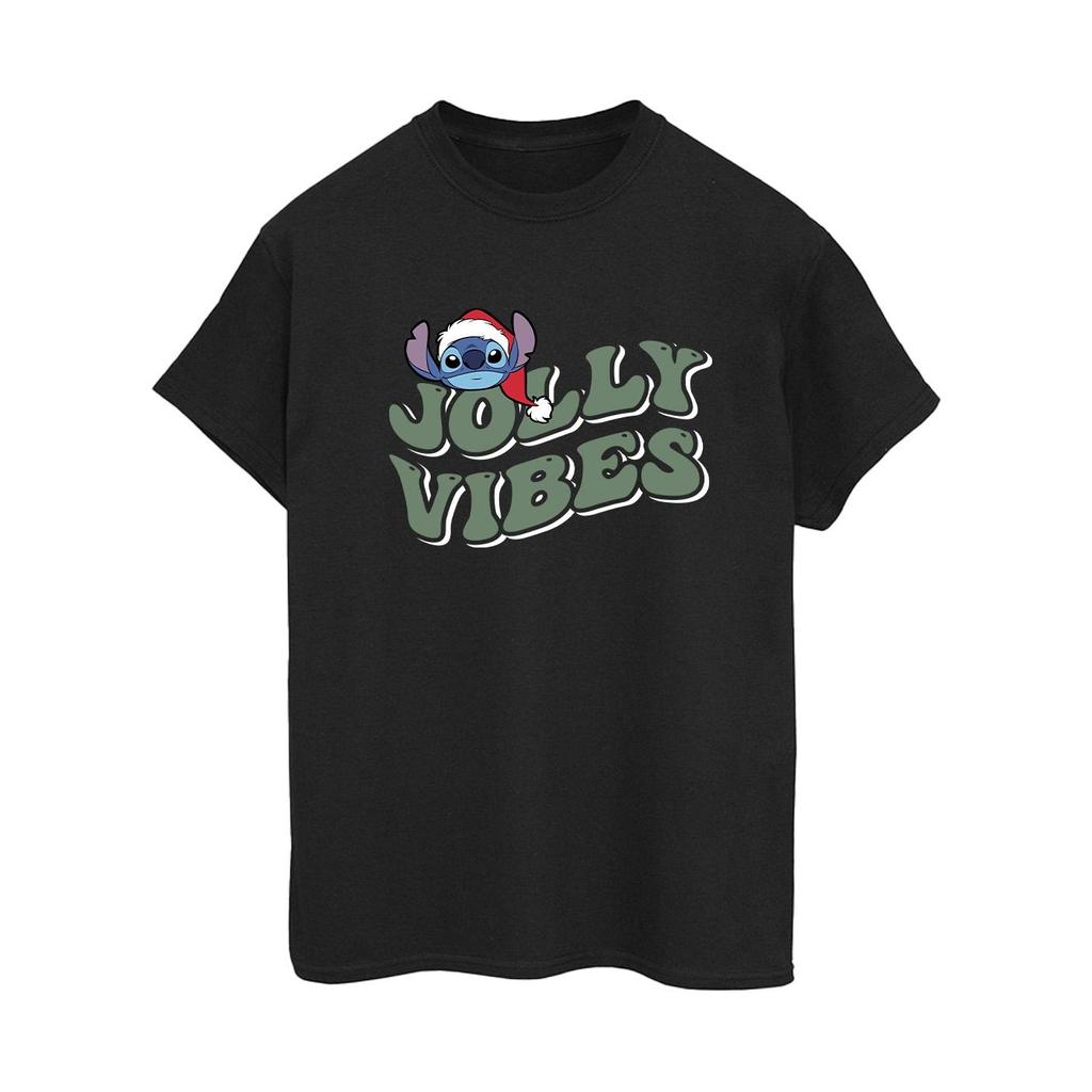 Disney Womens/Ladies Lilo & Stitch Jolly Chilling Vibes Cotton Boyfriend T-Shirt