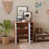 Slim Wall-Mounted Shoe Rack, 2 Doors, Adjustable Shelves, Wood, 80x32x91cm
