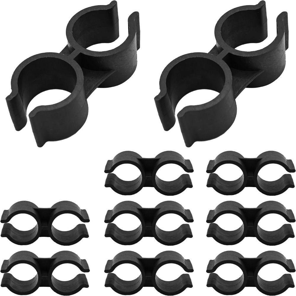 10Pcs 20/25/32mm Dual Pipe Clip Double-ended Tube Clips Agricultural Irrigation
