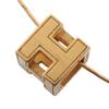 Used HERMES Cardue Ash H-cube Necklace Gold Plated Gold Used