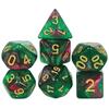 Набор из 7 игральных костей DND Polyhedral Dice, разноцветные с блестками, D4 D6 D8 D10 D% D12 D20 для настольных игр DND TRPG, развлекательных игр для вечеринок
