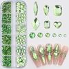 3D Nail Art  12-Grid Super-Shiny Flatback  Decorative Nail Art Adhesive Multiple Shapes Diy Nail Designs