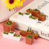 1:12 Dollhouse Miniature Flowers Garden Flower Bed Flower Pot Potted Plant Model