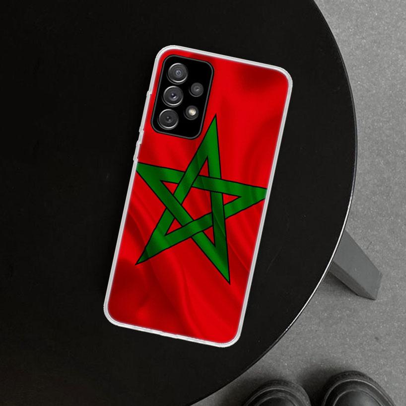 Morocco Flag Passport Phone Case for Samsung Galaxy A17 A16 A26 A36 A56 A57 A37 A15 A25 A35 A55 A14 A24 A34 A54 A13 A23 A33 A53