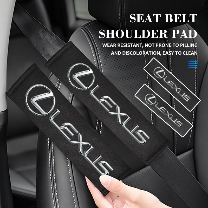 For Lexus 1/2pcs Car Safety Belt Shoulder Cover Pads Interior Decoration CT ES GS NX IS250 RX350 IS200 LX570 UX250h CT200hMK5