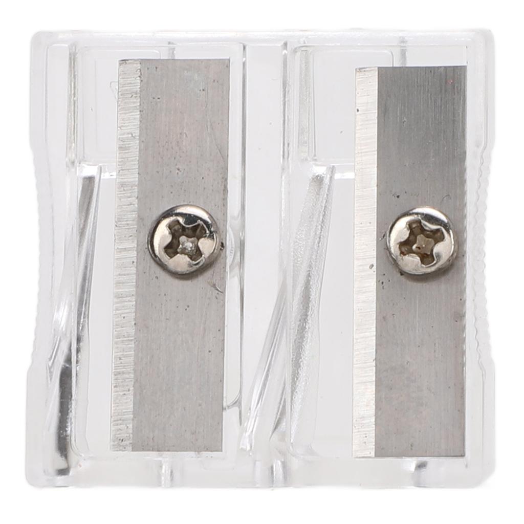 100 Pieces Manual Pencil Sharpener with Double Holes Carbon Steel Edges Handheld Sharpening Tool for