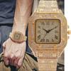 Top Brand Luxury Man's Quartz Watches Golden Fashion Men's Wristwatches Diamond Gifts Clock for Husband,Friend,Family