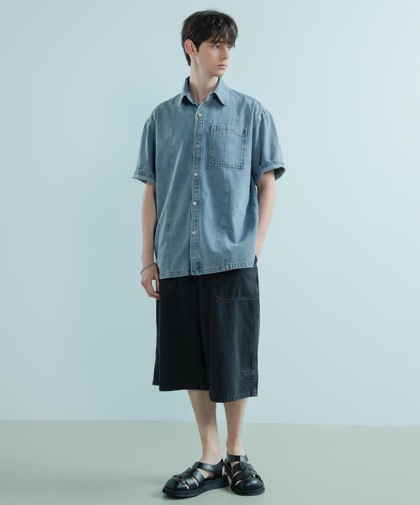 LOGSTORE Cut Denim Shirt