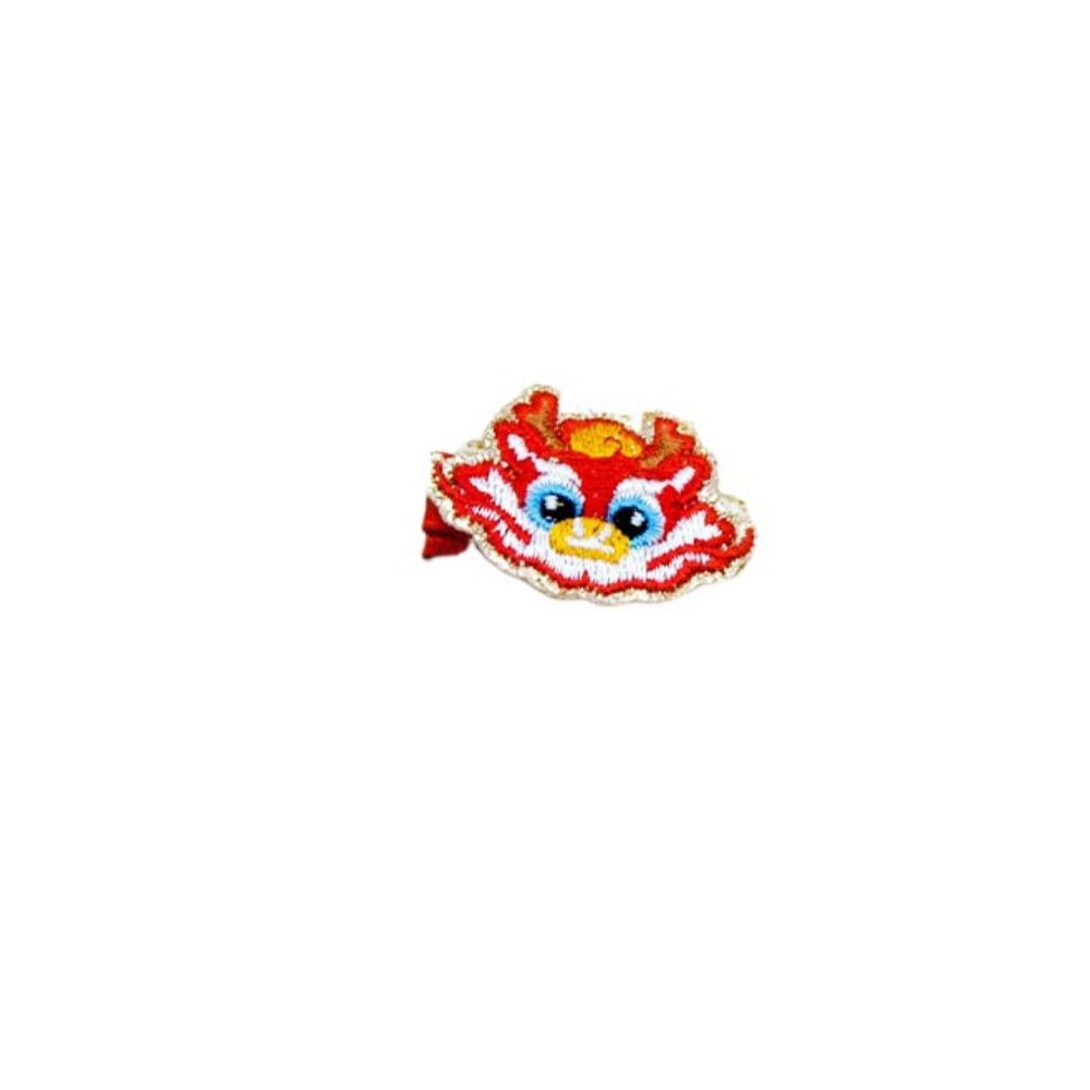 Lion Dance Dragon Hairpin Embroidery Chinese New Year Headwear Simple Hanfu Hair Clip Girls