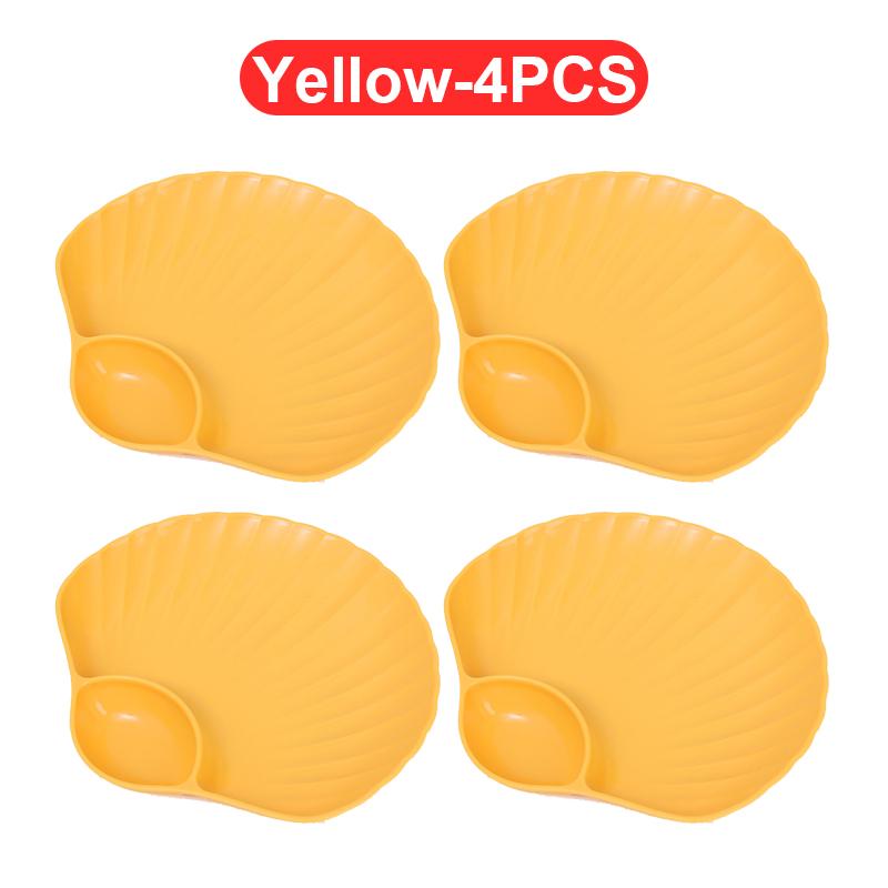 Креативная форма для ракушек Пластиковые тарелки для пельменей с уксусными дисками Суши Картофель фри Завтрак Сухофрукты Косточки Плевательные блюда Посуда