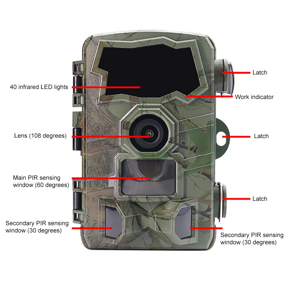 4k охотничья камера на дикую природу, Wi-Fi, дистанционное управление, Bluetooth, след, камера, 0,2 с, быстрые триггеры, ночное видение, уличный монитор безопасности