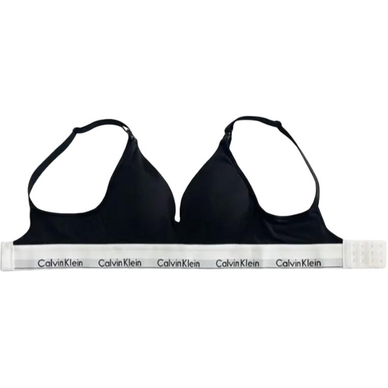 Calvin Klein Беспроводной треугольный чашечка минималистский удобный бюстгальтер женское нижнее белье Starry-Black QF6218-001