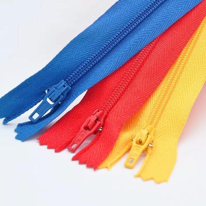 Three Force Short 20CM Nylon Zipper for Dress Pants - Colored Closed-End Fly Zipper Fabric Accessory