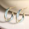 French Simple and Versatile Earrings, Twisted Oil Dripping Earrings with a Sense of Design, Daily Classic and Exquisite Earrings.