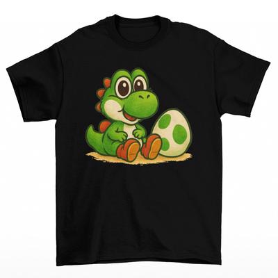 Футболка Baby Yoshi Унисекс Взрослая Смешные Размеры Labubu Уродливые Видеоигры NES SNES Новая