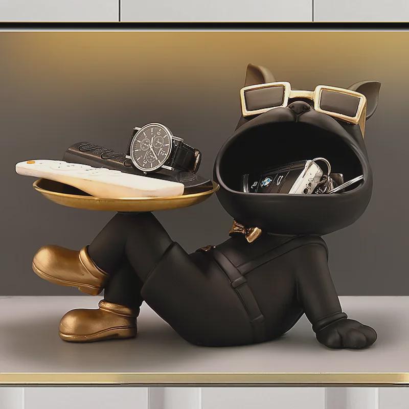 Роскошная освещенная полка для прихожей и тумба для обуви с подносом