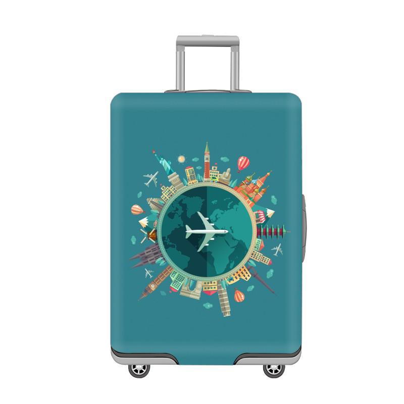 Thickened Elastic Printed Luggage Protector & Dust Cover