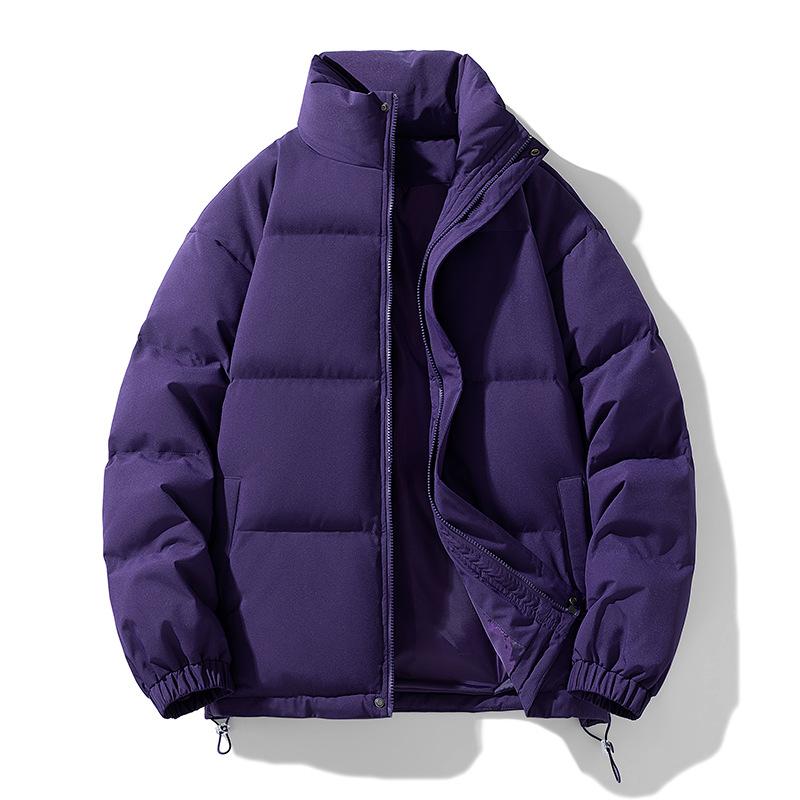 Зимнее уличное новое пуховое хлопковое пальто мужское пальто однотонное утолщенное универсальное пальто большого размера хлопковое пальто для мужчин