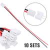 10 Sets 2 Pin Mini For JST XH2.54mm 24AWG Connector Plug With Wires 200mm Tool