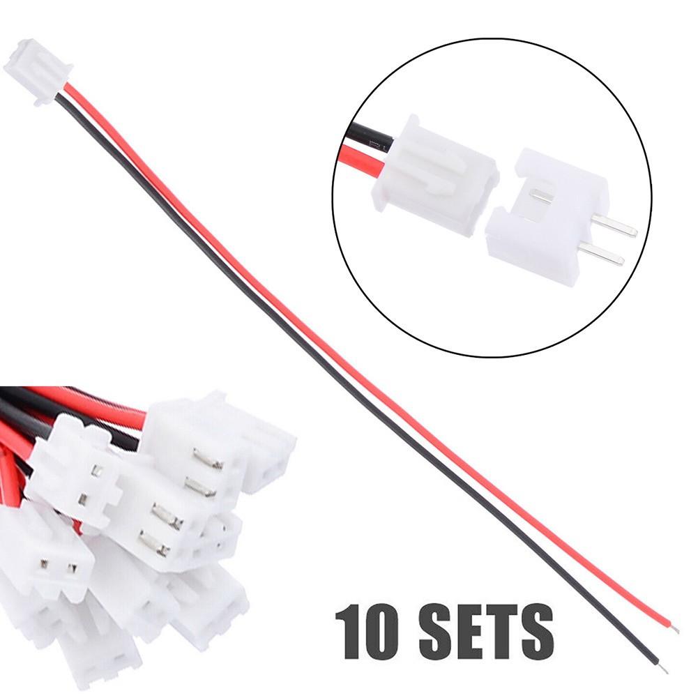 10 Sets 2 Pin Mini For JST XH2.54mm 24AWG Connector Plug With Wires 200mm Tool