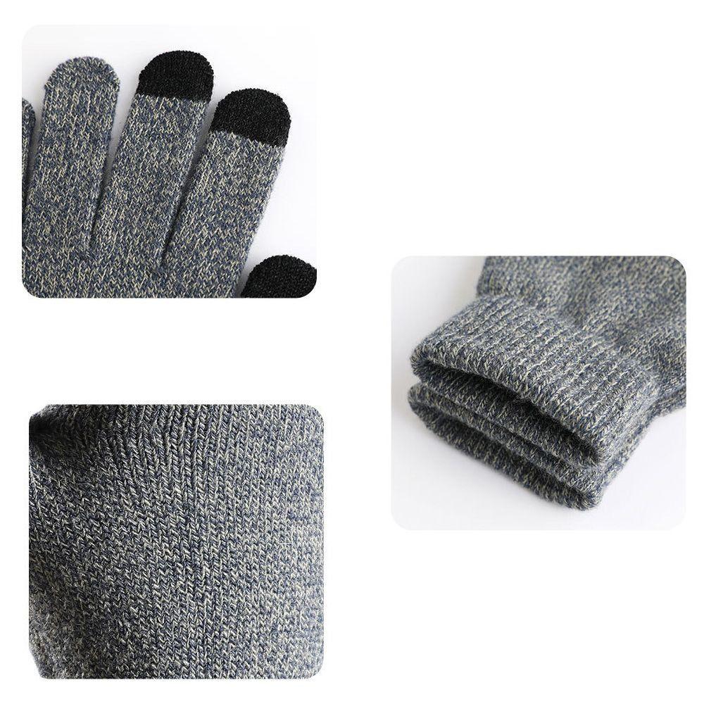 Женские перчатки с сенсорным экраном и вязаной подкладкой, сохраняющие тепло, варежки, аксессуары для езды на велосипеде, зимние перчатки