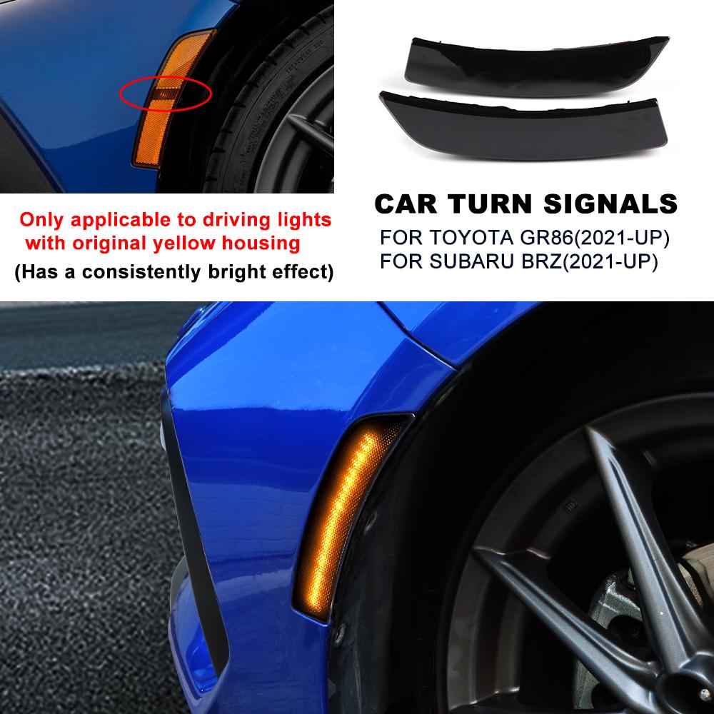 2PCS Lights For Subaru BRZ Toyota GR86 2025 2025 2025 2025 Car Amber Front Turn Signal LED Lamp Marker Blinker Indicator Light