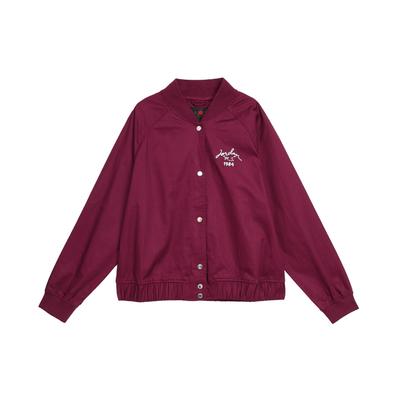 Однотонная повседневная куртка с длинным рукавом и эластичным подолом, женские куртки бордового и белого цвета FN5787-610