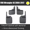 Mud Flaps For Jeep Wrangler Sahara JK 2004-2017 Mudguards Fender Mud Flap Splash Guard Fenders Car Accessories Front Rear 4 PCS