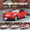 1/32 Mazda MX-5 Миниатюрная литая игрушечная модель автомобиля Miata RoadSter Звук и свет Двери открываются Коллекция Подарок для детей Мальчик Малыш