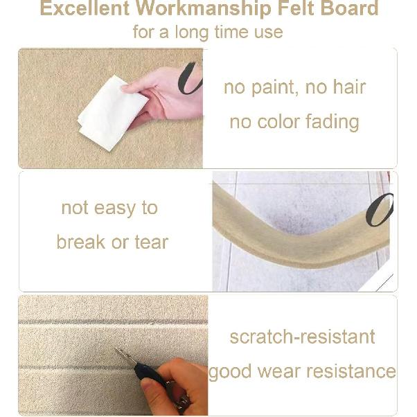 Доска объявлений 24 x 16 дюймов, Декоративная фетровая доска для прикалывания, Складная доска для демонстрации фотографий толщиной 0,35 дюйма с самоклеящейся лентой, Доска для визуализации для школы
