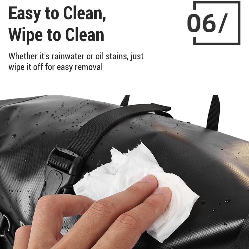 2pcs Large Capacity Bike Panniers Waterproof Bike Rear Rack Bag for Cycling Traveling Touring