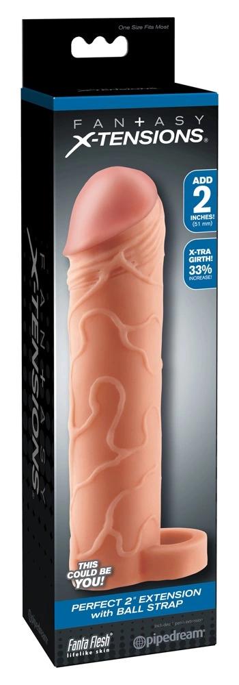 Fantasy X-Tensions - Penis Sleeve 33% Bigger Penis +5.1cm Flesh Color 19cm