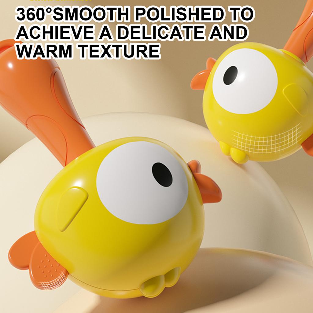 Ручной детский мультяшный утенок, игрушка-шейкер для сенсорной стимуляции слуха, детская игрушка-погремушка, утенок-шейкер