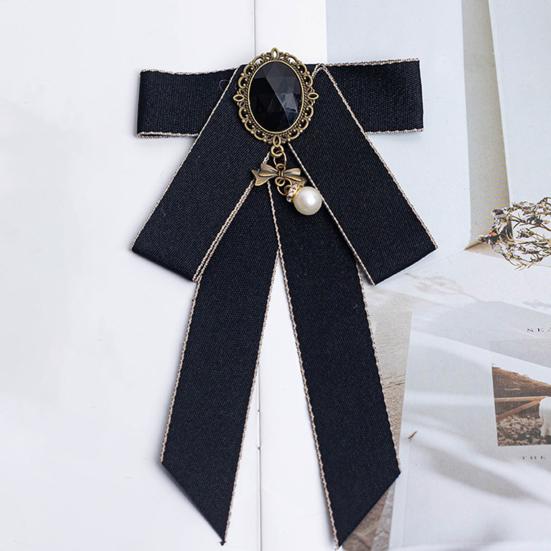 Женский галстук-бабочка со стразами, воротник-галстук с регулируемым размером шеи, ручная работа, рубашки, униформа, аксессуары
